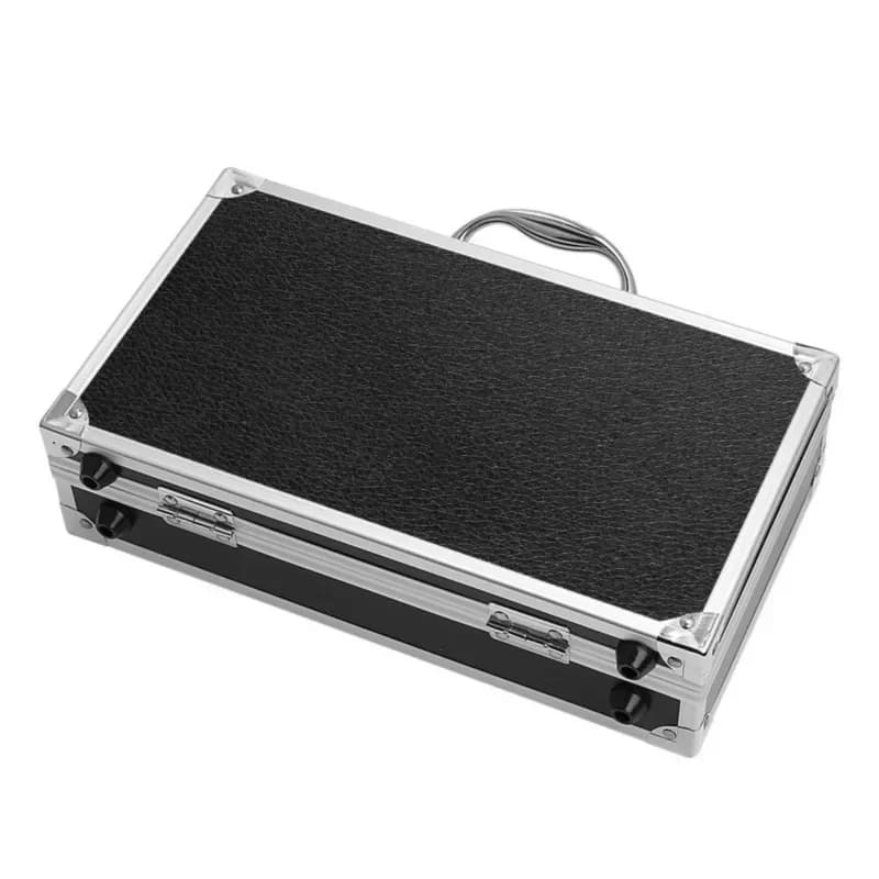 Tragbare Alu-Werkzeugbox mit Schaumstoff-Inlay 30x17x8cm